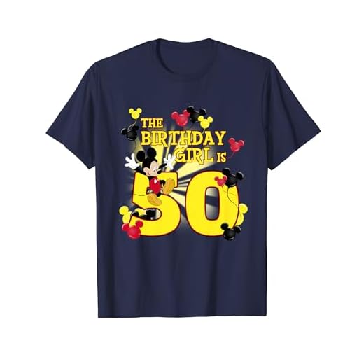 Disney Mickey And Friends Mickey 50th Birthday Girl T-Shirt