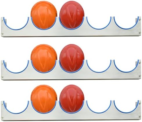 Heavy Duty Hard Hat Hanger Wall Mount, Multi-Layer Helmet Rack Stand, Stainless Steel with Rubber Strip - 2 Pack Durable Hard Hat Storage Solution
