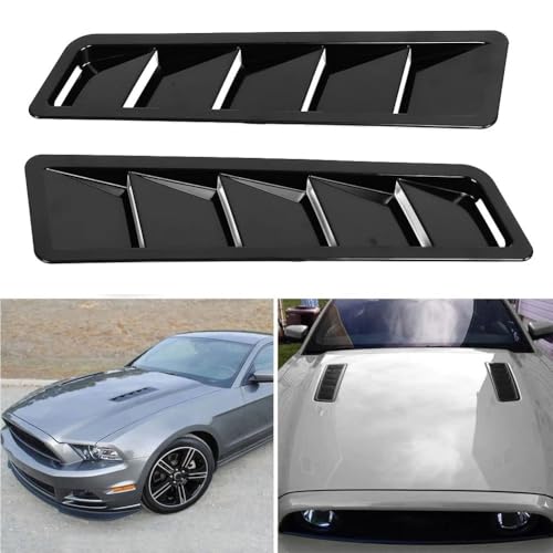 Cubierta de ventilación del capó universal, embellecedor de entrada de aire para coche, 2 uds 3