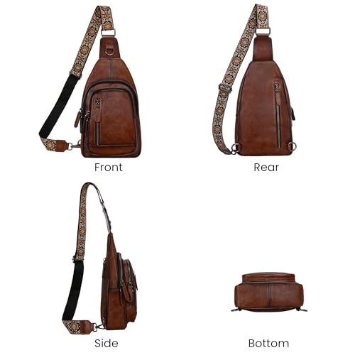 HESHE Pebble Grain Crossbody Bag