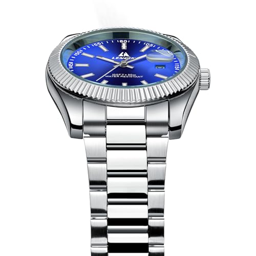 Image of LN LENQIN Mens Watches Waterproof Stainless Steel Watch for Men Analog Quartz Fashion Business Designer Wristwatch