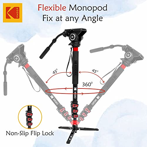 Image of Kodak M580 with Large Metal Hydraulic Head and 3 Level Support Base (Black)