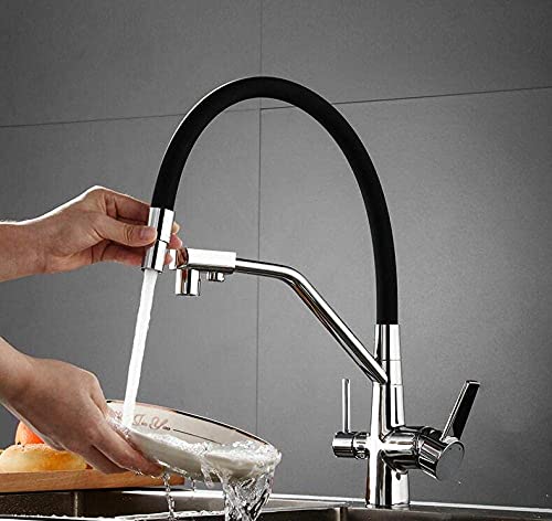 Robinet purification robinet d'évier de cuisine 3 voies nickel - 5