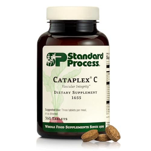 Standard Process Cataplex C - Supports Immune & Bone Health - Aids Healthy Skin & Connective Tissue - Includes Antioxidant Vitamin C - Non-Dairy & Non-Soy - 360 Tablets