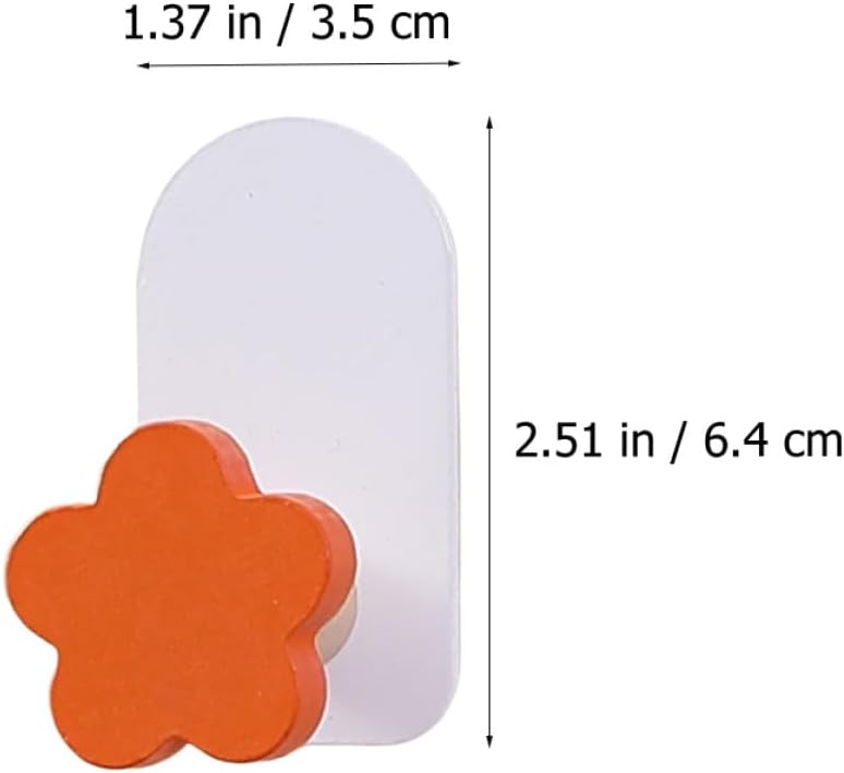 SEWACC 5pcs Creative Solid Wood Metal Coat Holder Hook for Xmas image 2