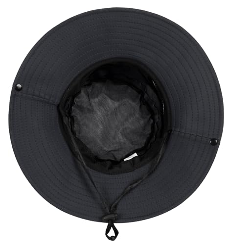 Image of Outdoor Mesh Sun Hat Wide Brim UV Sun Protection Boonie Hat Fishing Hiking Hat