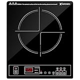 XKitchen Portable Induction Cooktop, 1800W Induction Burner with 9 Power levels, 12 temperature levels(140℉-465℉), Safety Lock, 3-Hour Timer,...
