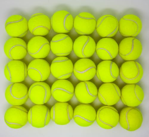 Price's - Juego de 30 pelotas de tenis amarillas, paquete suelto (30 pelotas amarillas tipo 2)