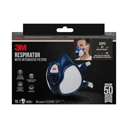 3M Respirateur avec filtres intégrés 4255+, Vapeurs organiques A2P3