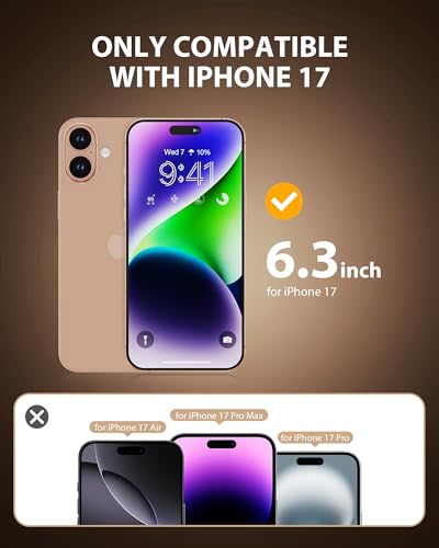 Image of PDDKISS 2 Pack Privacy Screen Protector for iPhone 17 Tempered Glass 6.3 Inch + 2 Pack Lens Protector Anti-Spy Anti-Glare HD Easy Installation
