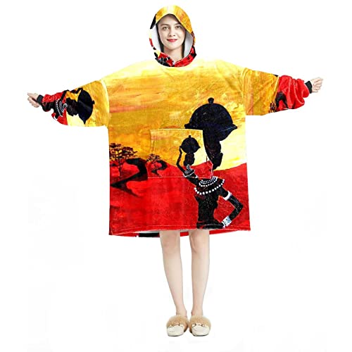 Sweat à capuche surdimensionné flanelle pour stopper le froid hivernal à la maison