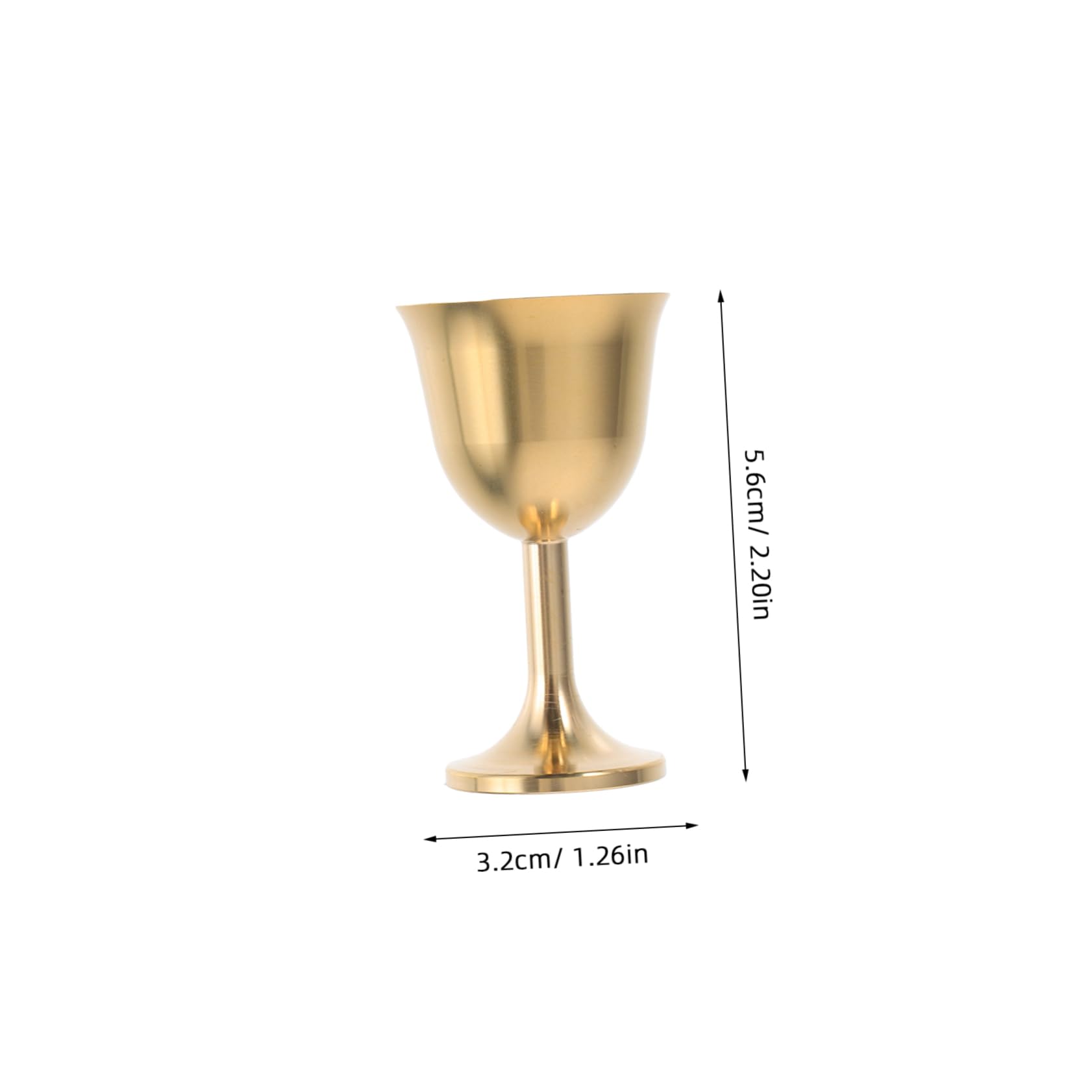 VICASKY 2pcs Brass Mini Chalice Goblet Elegant Stem Design for Tibetan Altar Offerings Meditation Rituals and Decorative Use Versatile Capacity for Personal Blessings and Ceremonies