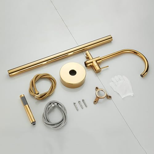 Mélangeur de douche autoportant Taper blanc haut de gamme pour baignoire design LWX