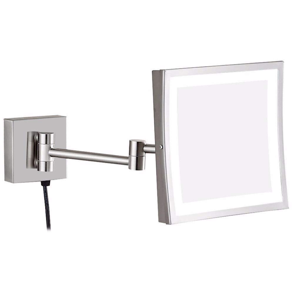 Miroir de maquillage noir mat pour une routine beauté de salle de bain