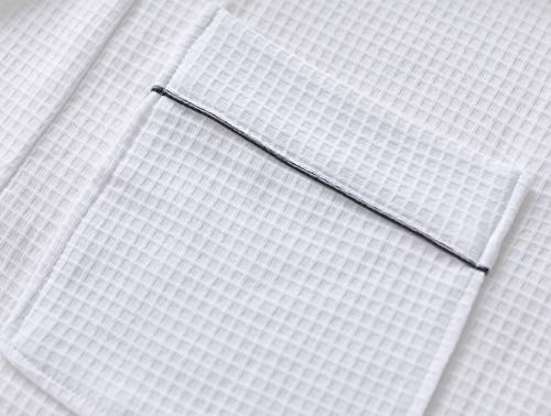 Men's Waffle Weave Kimono Bathrobe Lightweight Long Spa Robe3