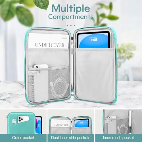 Image of Dadanism 9-11 inch Tablet Sleeve Bag Carrying Case for iPad (A16) 11th Gen 11 inch, iPad 10th Gen 10.9 inch Air 5 /4, iPad Air M4 /Pro 11 inch, iPad 9 /8 /7th, Galaxy Tab A11+ Plus 11 inch, Remarkable 2 10.3 inch, Lake Blue