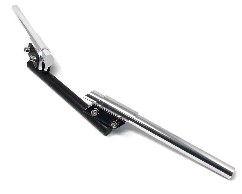7/8" 22mm Motorbike Handlebar for Custom Cafe Racer, Streetfighter, Brat Bike Retro Project (Silver)