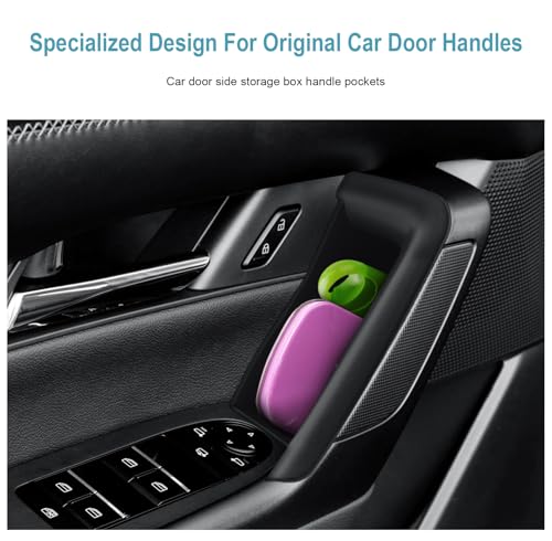 Image of CDEFG 4Pcs for 2025 2026 Mazda CX-50 Center Console Door Handle Pockets | Trash Can Storage Box for 2023 2024 2025 2026 Mazda CX50 Accessories 4-Doors Trash Bin Storage Case TPE Material