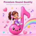 IMYB Kids Bluetooth Headphones for Girls, Pink Foldable Wireless Headset - Image 7
