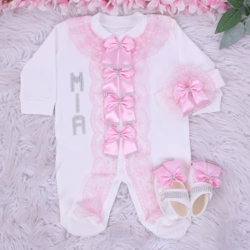 image for Generic Custom Newborn Baby Clothes Set for Girls – 3 PCS Personaliz