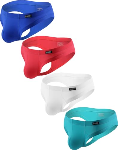 iKingsky Men's Cheeky Briefs Sexy Low Ries Pouch Mens Underwear