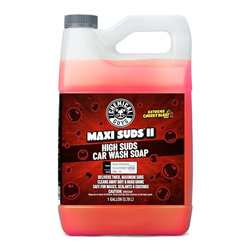 Chemical Guys CWS_101 Maxi-Suds II Foaming Car Wash Soap (Works with Foam Cannons/Guns or Bucket...