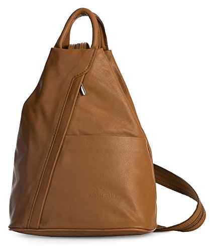 LiaTalia: Mochila unisex  100  piel italiana suave  correa convertible para usar como