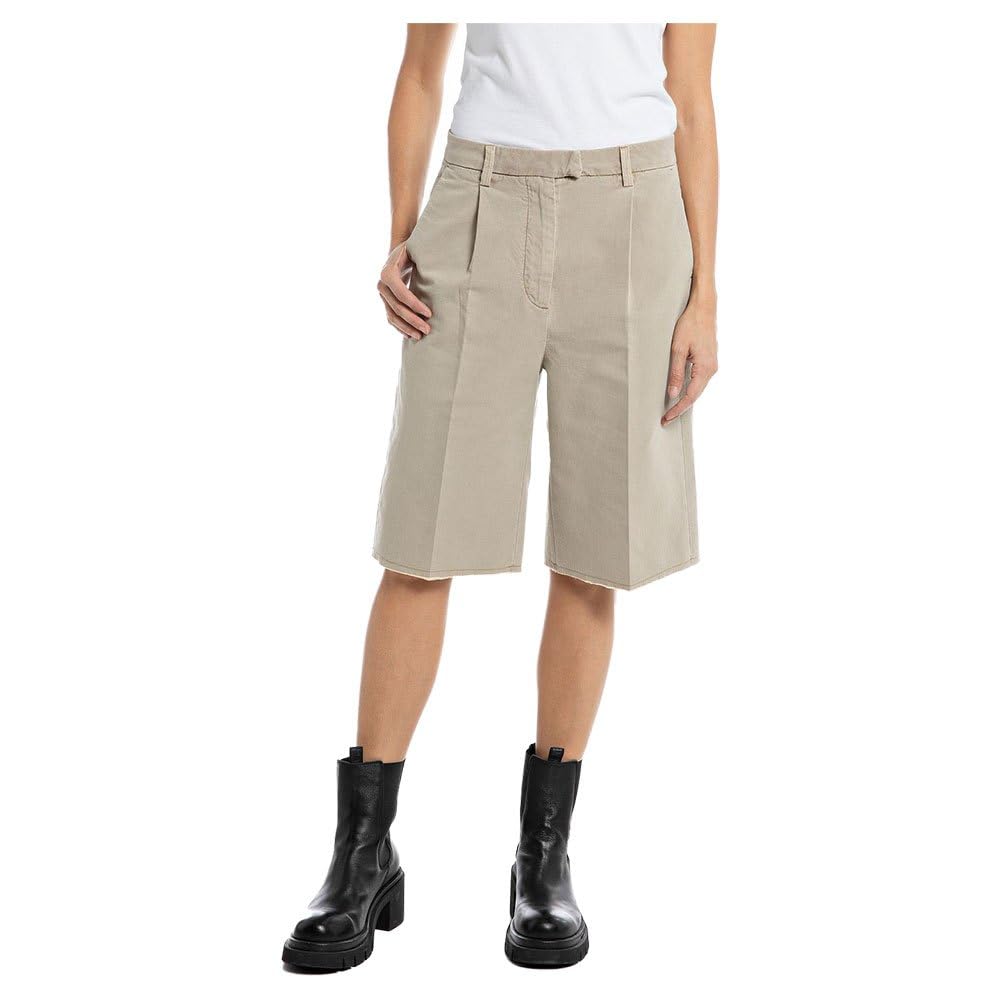 Bermuda Femme Replay W8089v en Coton Double Weave Confortable - 7