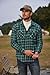 COOFANDY Flannel Lined Shirt Jacket for Men Long Sleeve Plaid Shirts Casual Coat Classic Green Small