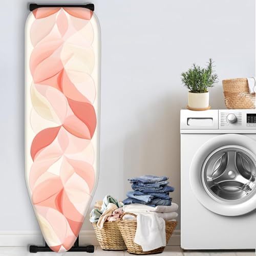 Image of Nuxovilar Soft Gradient Leaf Ironing Board Cover 15x54 Polyester | Iron Pad Scorch Guard laundry helper protective board shield home laundry room craft studio (Gradient Leaf)