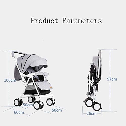 Reissysteem Lichtgewicht Baby kinderwagens Kan Zitten Lay Aluminium Draagbare Vouwen Kinderwagens Tweeweg Reizen… - Afbeelding 3