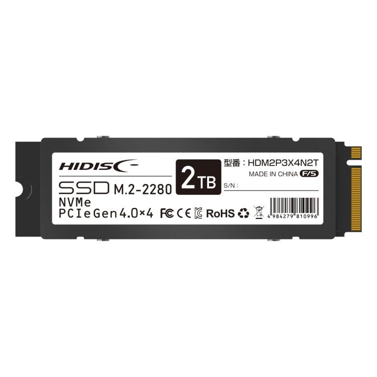 Amazon | HIDISC NVMe SSD 2TB M.2 2280 PCI-e Gen4.0x4 HDM2P3X4N2T