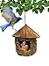 Songbird Essentials SE10355 Large Hanging Grass Twine House with Roof (Set of 1)