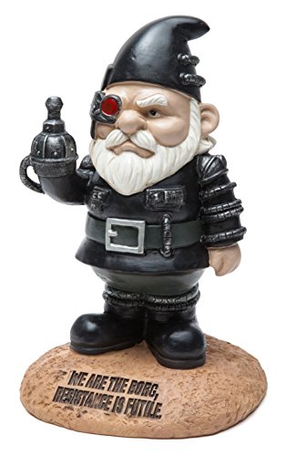 BigMouth Inc. Officially Licensed Star Trek Borg Gnome Statue, Funny Lawn Gnome Statue