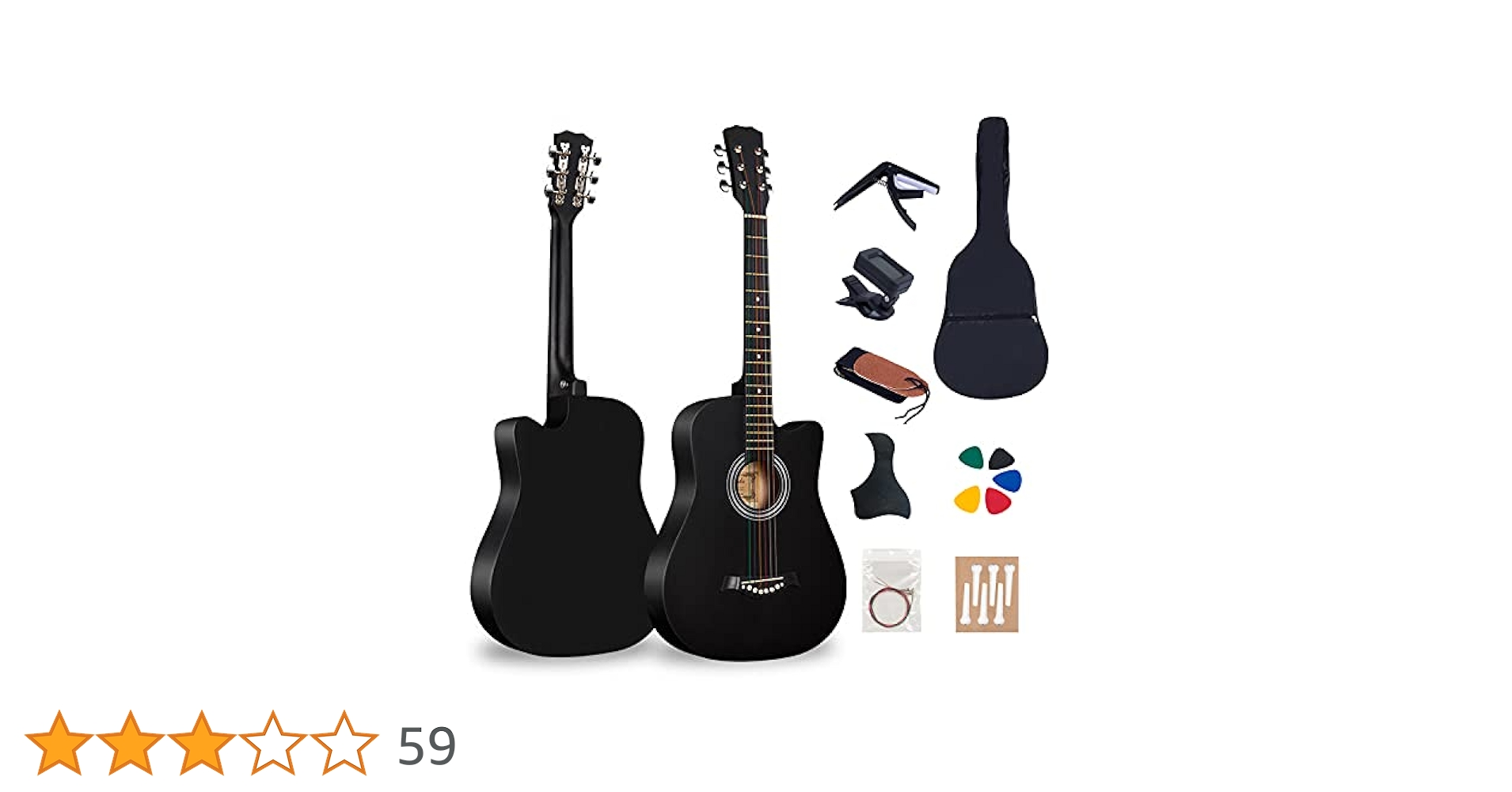 Amazon | アコースティックギター 初心者 ギター 9点セット 学生
