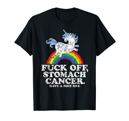 Joder el cáncer de estómago | Cotización de sobrevivientes | Unicorn Rainbow Camiseta