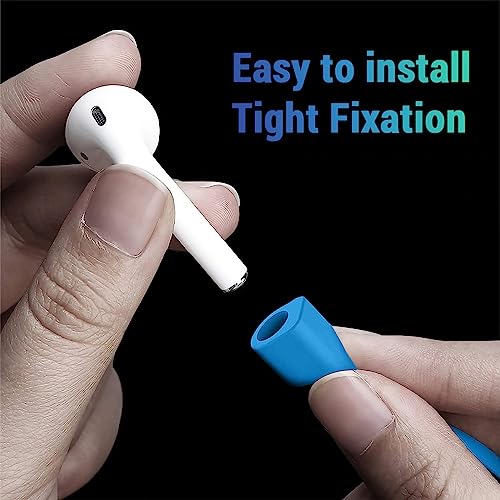 Image of LIRAMARK Magnetic Anti-Lost Strap Silicone Rope Wire Cable Connector String for AirPods Pro /Aipods Pro 2 / Airpods 1,2&3 / Earbuds (Sky Blue)