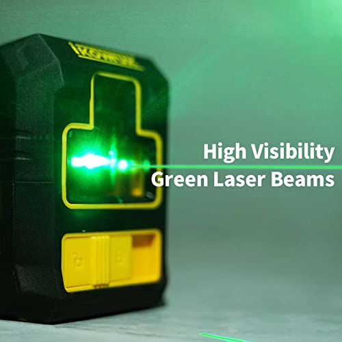 Ikovwuk Laser Level Self Leveling,100Ft Green Cross Laser Level With Manual Pulse Mode, Accurate Measurement For Picture Hanging Indoor & Outdoor, Magnetic Bracket &Battery &Carrying Bag Included #TOP1