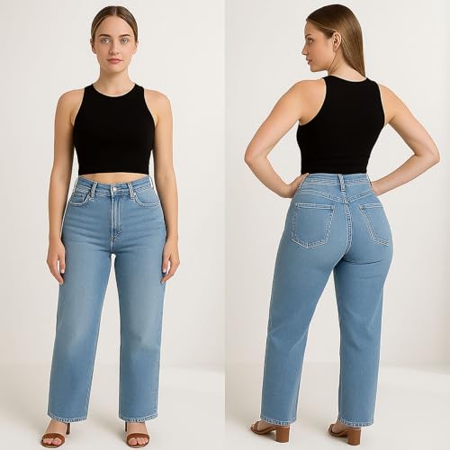 Valvari Mid-Low Rise Stretch Jeans Valvari Slim Fit Sculpting Denim Pants Comfort Flexible Straight Leg2