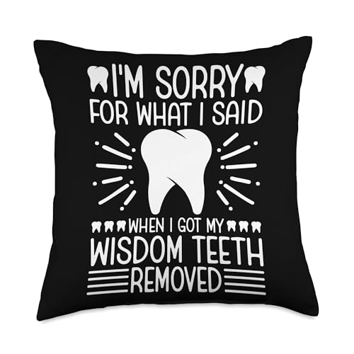 Wisdom Teeth Extraction Throw Pillow