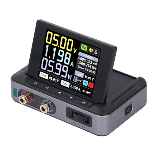 Yechiry Fuente de Alimentación CC Programable, Fuente Regulada Ajustable Portátil, de Alimentación 0-30 V 0-5 A 0-150 W con Pantalla HD IPS de 2,8 Pulgadas, Ideal para Mantenimiento, Tareas de