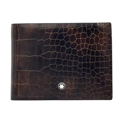 Men Brown Genuine Leather Wallet (6 Card Slots)