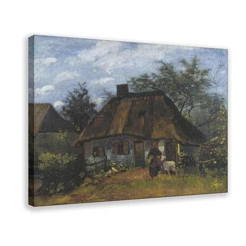 Impression sur toile Van Gogh Farmhouse in Nuenen déco murale salon