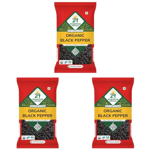 Image of 24 Mantra Organic Black Pepper - 100gms | Pack of 3 | Chemical Free & Pesticides Free | Unadulterated | Rich Flavour