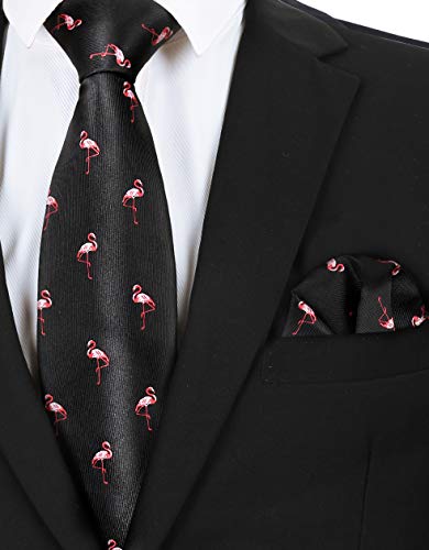 Image of Alizeal Mens 3.15'' Gradient Novelty Pattern Tie Set with Pocket Square Casual Color Tie Set