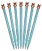 Gullor Lot de 7 stylos à bille rétractables en forme de hibou - Fournitures de bureau pour mariage, anniversaire, bleu clair