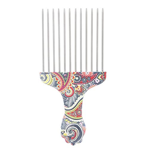 Peine para cabello rizado afro de acero inoxidable profesional miniatura 1