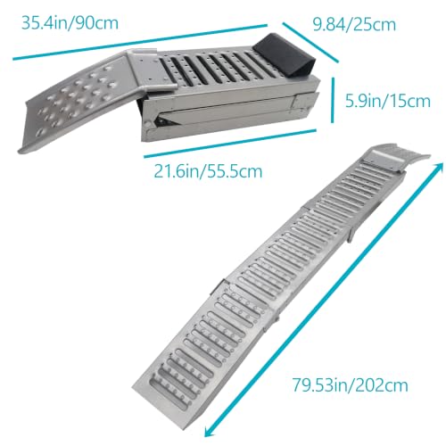 Rampas Plegables de Carga 2200lbs Capacidad 79.5x9.84in miniatura 2