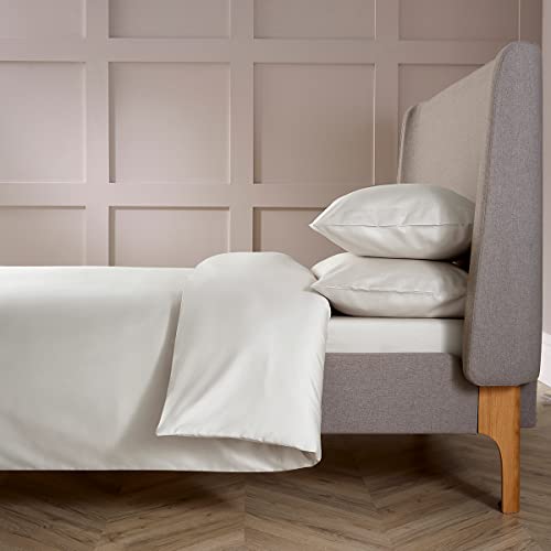 Christy 400TC King Size Duvet Cover Set | Ivory | 100% Cotton | Silky Smooth and Soft Bed Linen | Luxury 400 Thread Count King Size Quilt Cover Set - Image 6