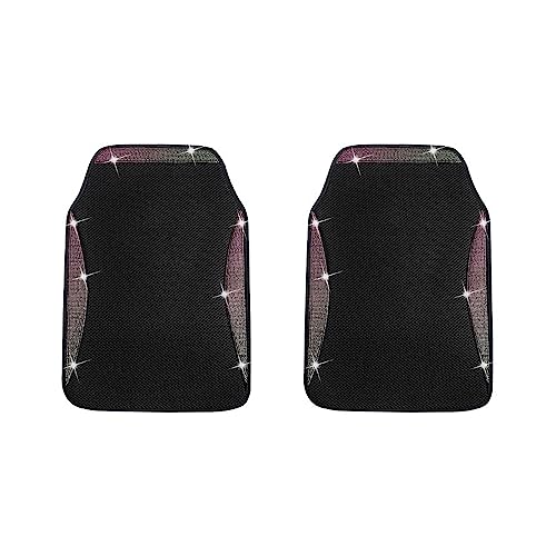Tapis de sol anti-dérapant en soie de glace et diamant strass pour l'avant de voiture